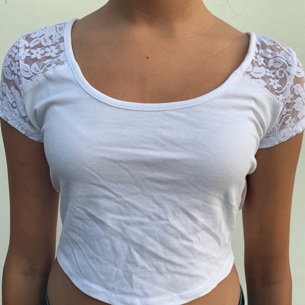 Women’s white lace shirt